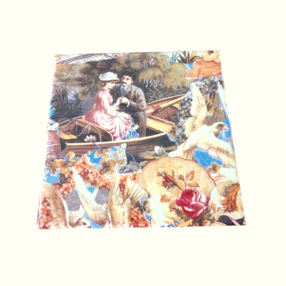 VINTAGE VICTORIAN STYLE DECOUPAGE KEEPSAKE BOX - Picture 7 of 10